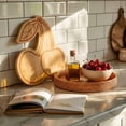 thumbnail image 4 of Cook with Color 9.5" x 12" Wood Cutting Board, Decorative Fruit Shaped Serving and Slicing Board, Cherry, 4 of 5