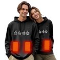 thumbnail image 2 of Sudadera con capucha de manga larga, informal, para exteriores y chaquetas, unisex, con calefacción, recargable por USB, sudadera térmica, lavable, para hombre y mujer, abrigo para mujer, 2 of 5