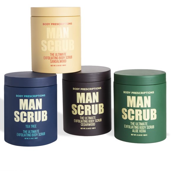 Exfoliante corporal Body Prescriptions para hombre, 620 ml x4