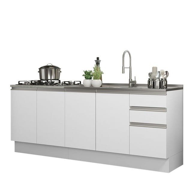 Mueble de Cocina Madesa Glamy 200cm Blanco