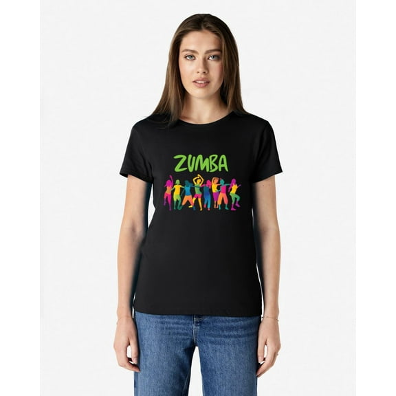 Dance Lover Graphic With Colorful Zumba Energy Fitness Vibe T-Shirt, for men & women, up to size 5XL