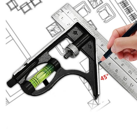 

Dezsed Measuring Tool Combination Angle Ruler 300MM Woodworking Angle Ruler 3ml on Clearance Multicolour