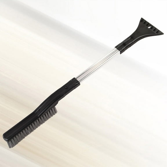 Mobutofu 1Pcs Telescoping Snow Brush Shovel Black 73*12*7cm For Car Snow Removal And Windshield Cleaning