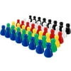 48 Piece Multicolor Plastic Pawns Pieces Game For Board Games, Tabletop Markers Component