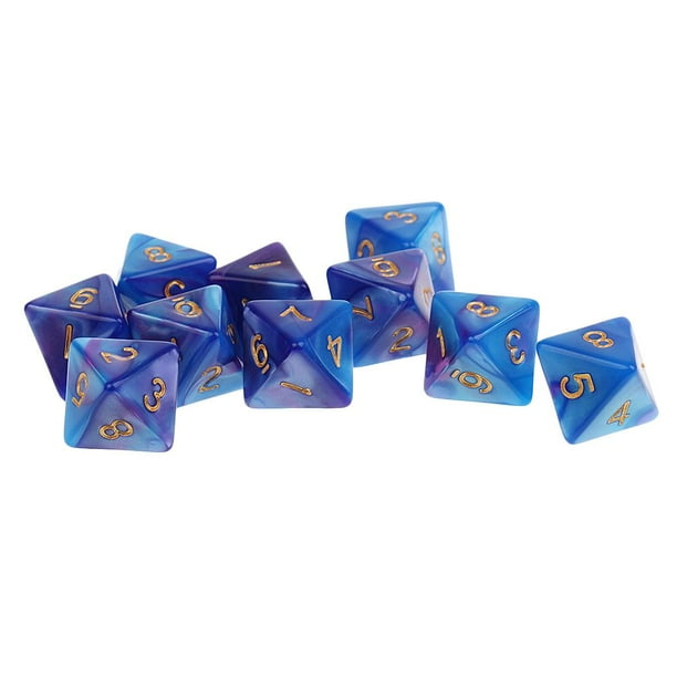 8 piezas 8 piezas Dados poliédricos de 8 caras para mazmorras y mesas de fiesta