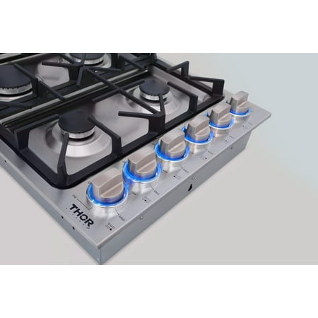 Thor Kitchen - 36" Drop-In Gas Cooktop - Stainless steel