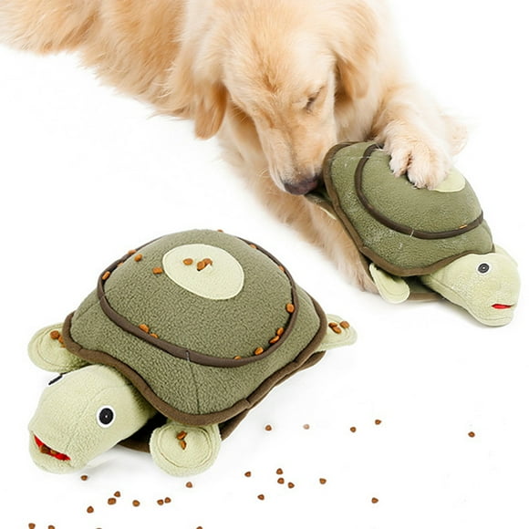 Flmtop Squeaky Sniffing Turtle Design Snack Food Slow Feeding Training Pet Dog Play Toy