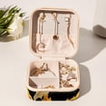 thumbnail image 6 of Thanksgiving Pumpkin Leaves Travel Portable Jewelry Stand and Organizer Box - Square Storage Box for Rings, Earrings, Necklaces, Bracelets, and More - Jewelry Boxes for Travel, 6 of 6