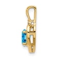 thumbnail image 2 of 14k 6x4 Oval December/Blue Topaz and Diamond Heart Pendant XBS511, 2 of 3