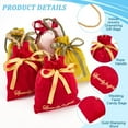thumbnail image 4 of 12 Pcs Velvet Jewelry Pouches Drawstring Gift Bags Fabric Candy Bags Party Faver Pouch with Gold Stamping Word and Rope Handle for Jewelry Gift Wedding Candy Party Christmas 6.1×5.12 Inch, 4 of 6