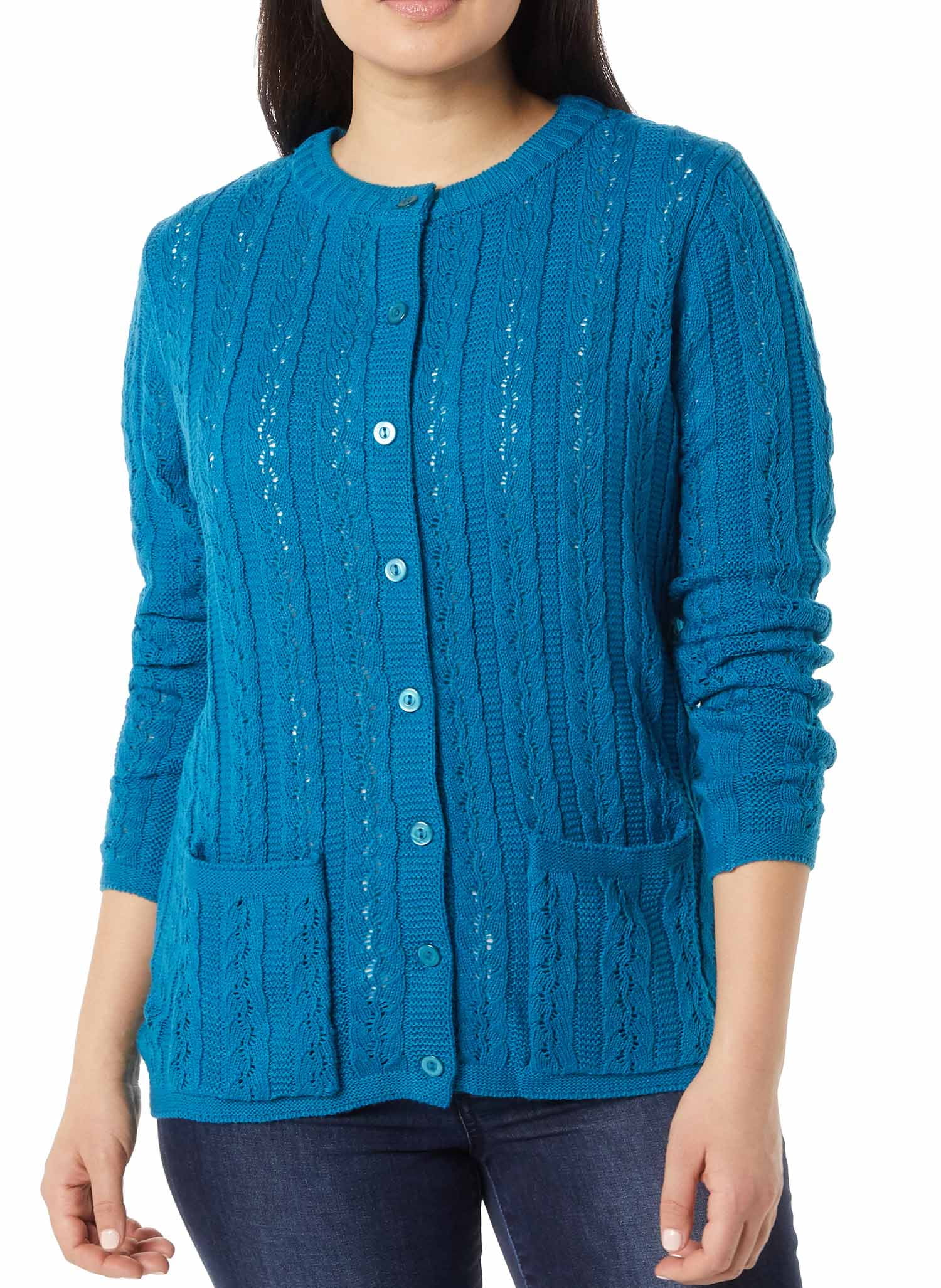 Blue Ocean Cable Cardigan Sweater