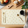 thumbnail image 2 of Yellow Spring Floral Placemats Set of 2 Elegant Pastoral Flowers Modern Art Place Mats Indoor Wipeable Table Mats Washable Cloth Dining Table Placemats for Kitchen Holiday Party Home Decor 13x19 Inch, 2 of 9