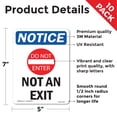 thumbnail image 2 of Not An Exit With Symbol OSHA Notice Vinyl Decal Label 7 Inch x 5 Inch - 10 Pack, 2 of 6
