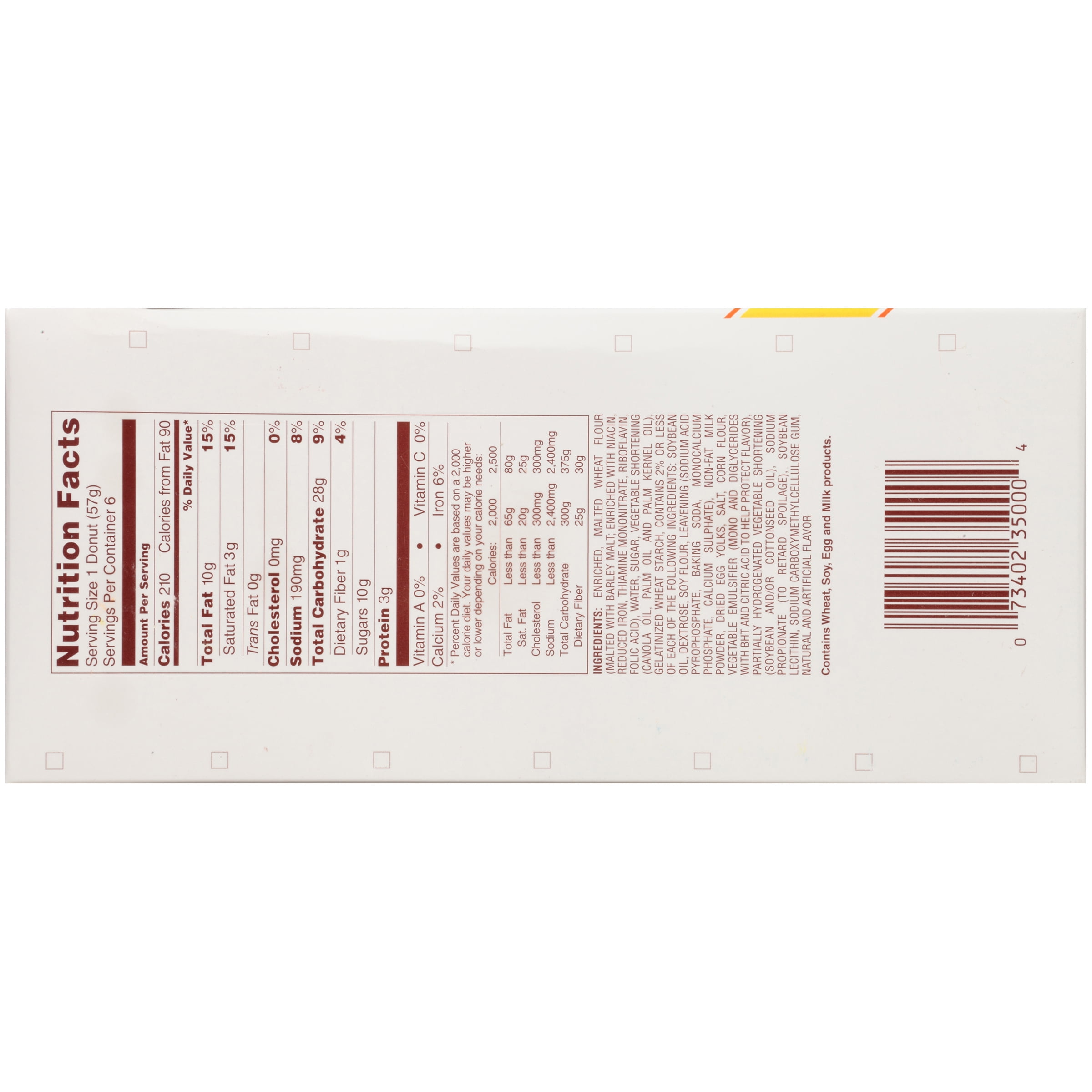 Country Kitchen Classic Plain Fine Donuts, 12 oz,  6 Count Box, Shelf-Stable