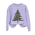 thumbnail image 4 of Neewe Women's Christmas Printed Casual Crew Neck Sweatshirt Loose Soft Long Sleeve Pullover Tops, 4 of 4