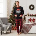 thumbnail image 2 of RUINIXCW Family Christmas Pajamas Matching Set Xmas Jammies Holiday Outfit for Couples Women Men PJS Set Santa Hat Letters Print Sleepwear Loungewear, 2 of 10