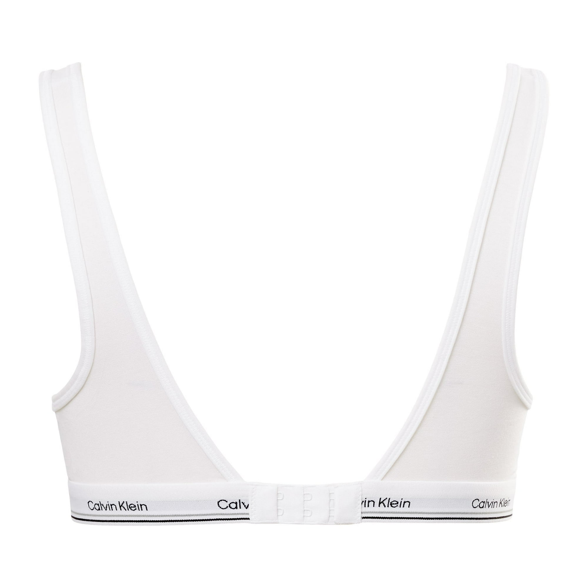 Calvin Klein Women's Cotton Modal Balance Wire Free Bra Bralette (Black/White, Medium)