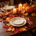thumbnail image 5 of Kbndieu Fall Placemats Autumn Harvest Maple Leaf Placemats Thanksgiving Table Place Mats Decorations for Home Kitchen Dining Table Holiday Party Decor, 5 of 7
