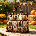 thumbnail image 3 of Fashion Halloween-ThemedQuilted Tote Bag, Large Capacity Lightweight Shoulder Handbag for Commute Travel Outdoor Daily Use, 3 of 3