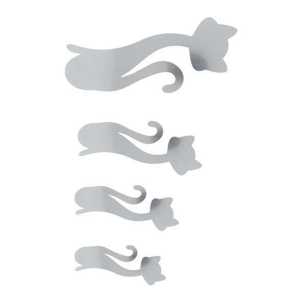 Cat Shape Sticker, Mirror Wall Sticker Beautiful Plastic Lightweight For DIY Wall Art Decorations For Bedroom For Wall Sticker For Living Room