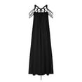 thumbnail image 4 of Wancir Women's Sexy Square Neck Sleeveless Tank Dress Drawstring Ruched Mini Dress Club Party Short Dresses, 4 of 6