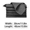 thumbnail image 5 of IMossad 5 Pack Black Magic Microfiber Cleaning Cloths 7.9x9.8in, Thick Absorbent Reusable Towels for Glass, Mirrors, Windows, Kitchen & Car Cleaning, 5 of 5