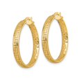 thumbnail image 4 of Greek Key Hoop Earrings in 14K Yellow Gold, 4 of 4