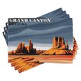 thumbnail image 1 of Ambesonne American Place Mats Set of 4, Cartoon Grand Canyon, Standard Size, Blue Orange, 1 of 6