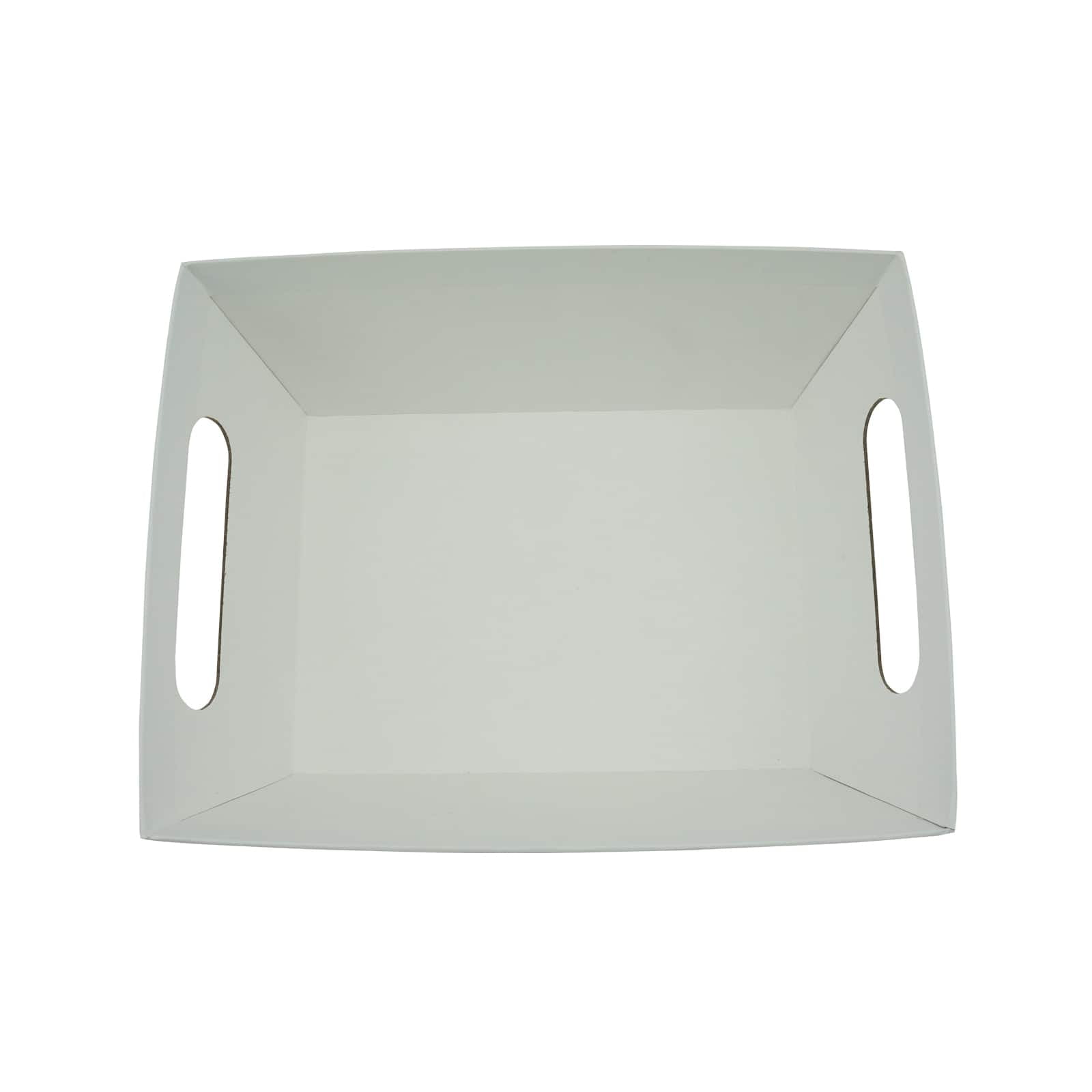Celebrate It 9" x 7" White Basket with Handles - Cardboard Baskets for Organization, Parties, Birthdays, and Holidays - Bulk 12 Pack