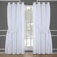 thumbnail image 1 of Exclusive Home Catarina Panneau de Rideau Occultant et Transparent à Illets Superposé, 52"x108 Pouces, Blanc Hiver, 1 of 5