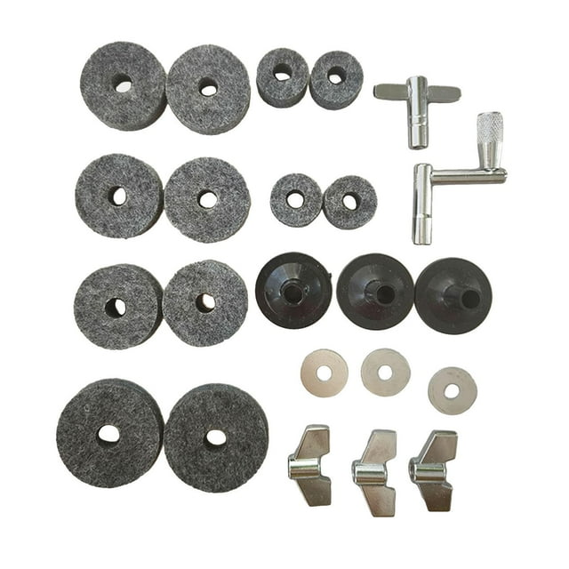 Piezas de repuesto de tambor Hi Hat embrague fieltro tambor Hardware, funda de platillo duradera s de fieltro de platillo piezas de instrumentos de , 23 piezas Baoblaze Piezas de batería