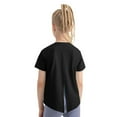 thumbnail image 3 of GYRATEDREAM Kid Girls Athletic Tops Open Tie Back Short Sleeves Workout Running Tennis Sports Shirts 5-12Years, 3 of 5