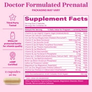 Pink Stork Total Prenatal Vitamins with DHA, Biotin, Folate, Choline, Iron - Non GMO, 60 Daily Capsules