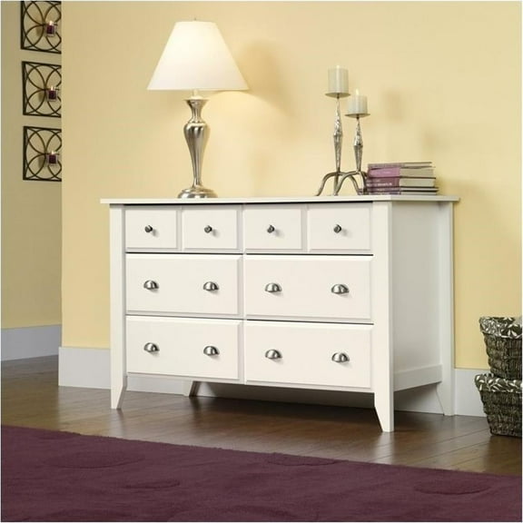 Pemberly Row 8 Drawer Dresser in Soft White