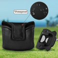 thumbnail image 6 of Haosy Black Golf Mallet Putter Cover Strong Magnetic Leather Golf Club Headcover Closure, 6 of 7