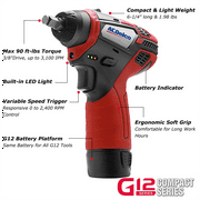 ACDelco ACDelco G12 Series 12V Li-ion Cordless 3/8? Ratchet Wrench & Impact Wrench Combo Tool Kit