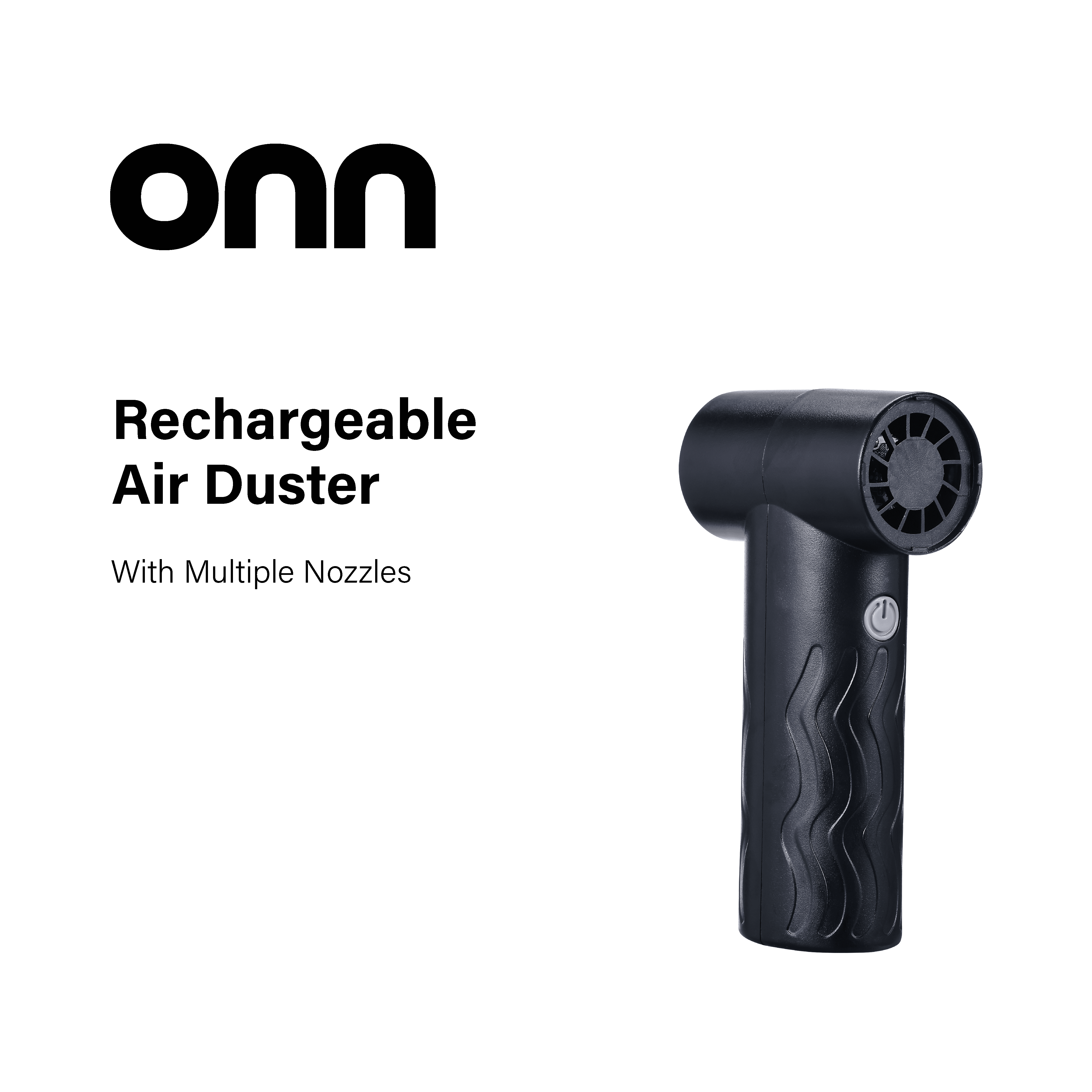 onn Rechargeable Air Duster with Multiple Nozzles and Carrying Bag