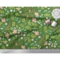 thumbnail image 2 of Soimoi Green Cotton Duck Fabric Leaf Floral Print Fabric by Yard 42 Inch Wide, 2 of 3