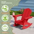 thumbnail image 6 of WestinTrends Malibu 3-Piece Kids Rocking Chair With Cup Holder and Square Side Table Set, Red, 6 of 12