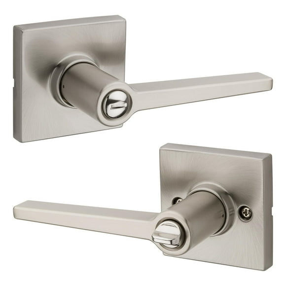 Weiser Safe Lock Daylon Interior Privacy Door Lever in Satin Nickel