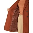 thumbnail image 7 of Allegra K Women's Notch Lapel Double Breasted Belted Mid Length Trenchcoat, 7 of 7