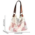 thumbnail image 2 of CSStudio Vintage Floral Lace Patchwork Shoulder Tote Soft Polyester Large Capacity Hobo Bag For Daily Travel Shopping, 2 of 8