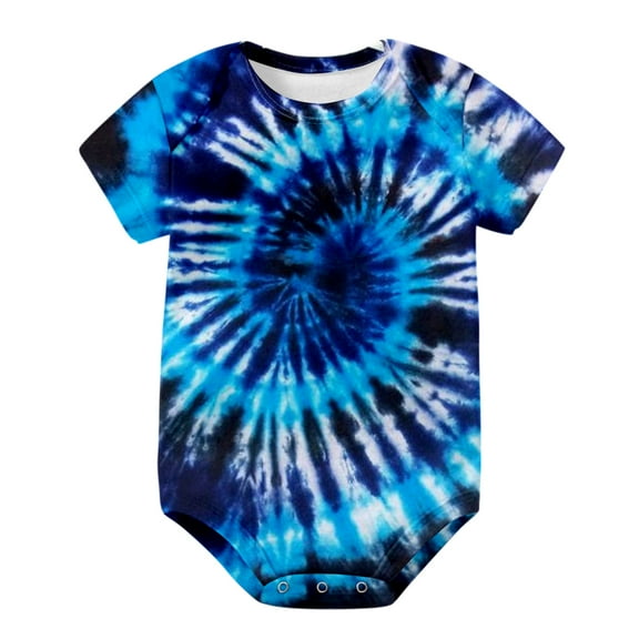 Sherrylily Baby Tie Dye Onesie Pregnancy Announcement Bodysuit Baby Girls Boys Sleep Wear