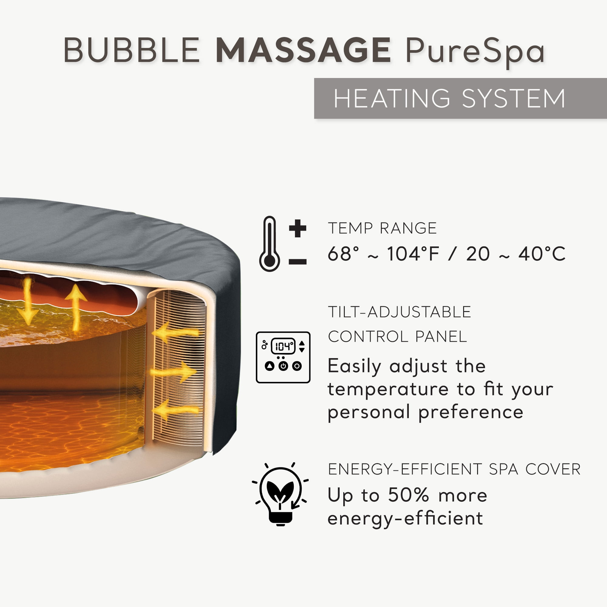Open Box Intex 4 Person Bubble Massage Inflatable Hot Tub Spa Set, Sahara Tan
