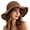 1pack-coffee, variant on Women Wide Brim Floppy Straw Sun Hat, Packable UV Protection Summer Beach Bucket Hat