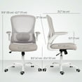 thumbnail image 3 of HOMCOM Ergonomic Office Chair, Mesh Desk Chair with Lumbar Support, Grey, 3 of 10