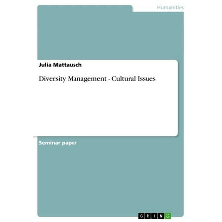 Diversity Management - Cultural Issues - eBook