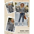 thumbnail image 7 of Nlife Women Crew Neck Puff Long Sleeve Ribbed Tunic Sweater, 7 of 7