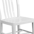 thumbnail image 3 of Commercial Grade 2 Pack White Metal Indoor-Outdoor Chair, 3 of 9