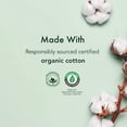 thumbnail image 4 of Rael Certified Organic Cotton, Unscented, Natural Daily Panty-Liners, Long, Pack of 2 (36 Count), 6.8 Inch, 4 of 6